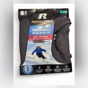NWT Russell Boys Thermaforce Performance Baselayer Set Size L 10-12 Grey